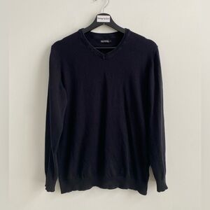 Vintage Men's V-Neck Black Sweater 2/$20